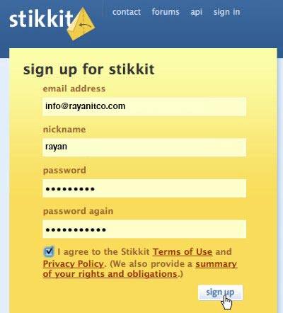 وب‌سایت Stikkit