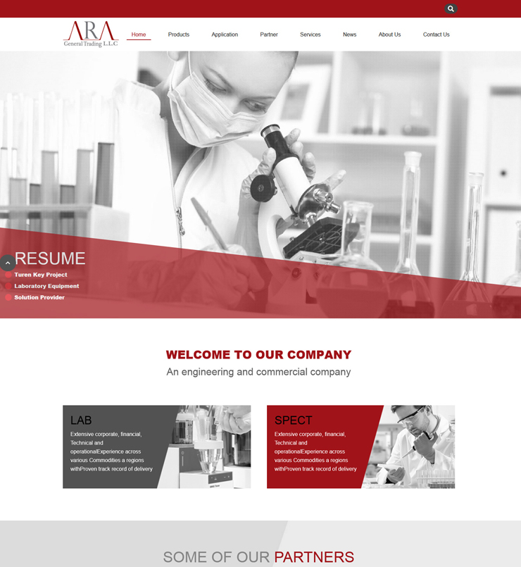 طراحی سایت شرکت آرا دبی