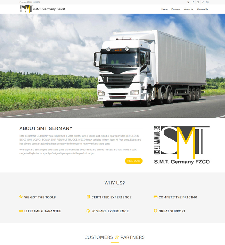 طراحی سایت شرکت SMT Germany