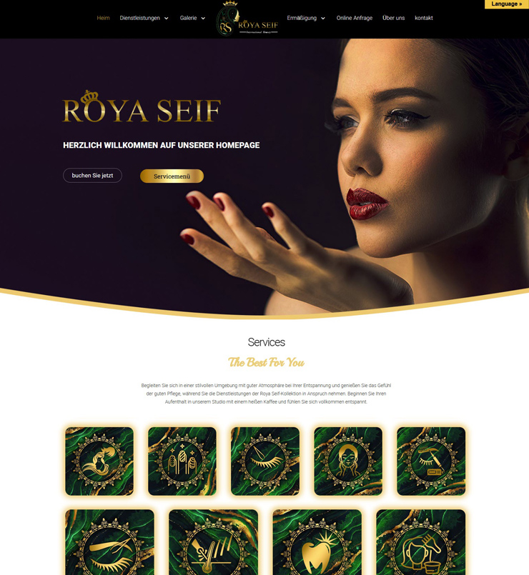 طراحی سایت Roya Seif Beauty آلمان