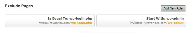آموزش بخش Exclude Pages